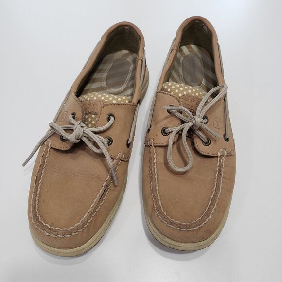 Sperry Woman's Tan Leather Boat Shoes / Topsiders, Size 8.5 M - Picture 8 of 8